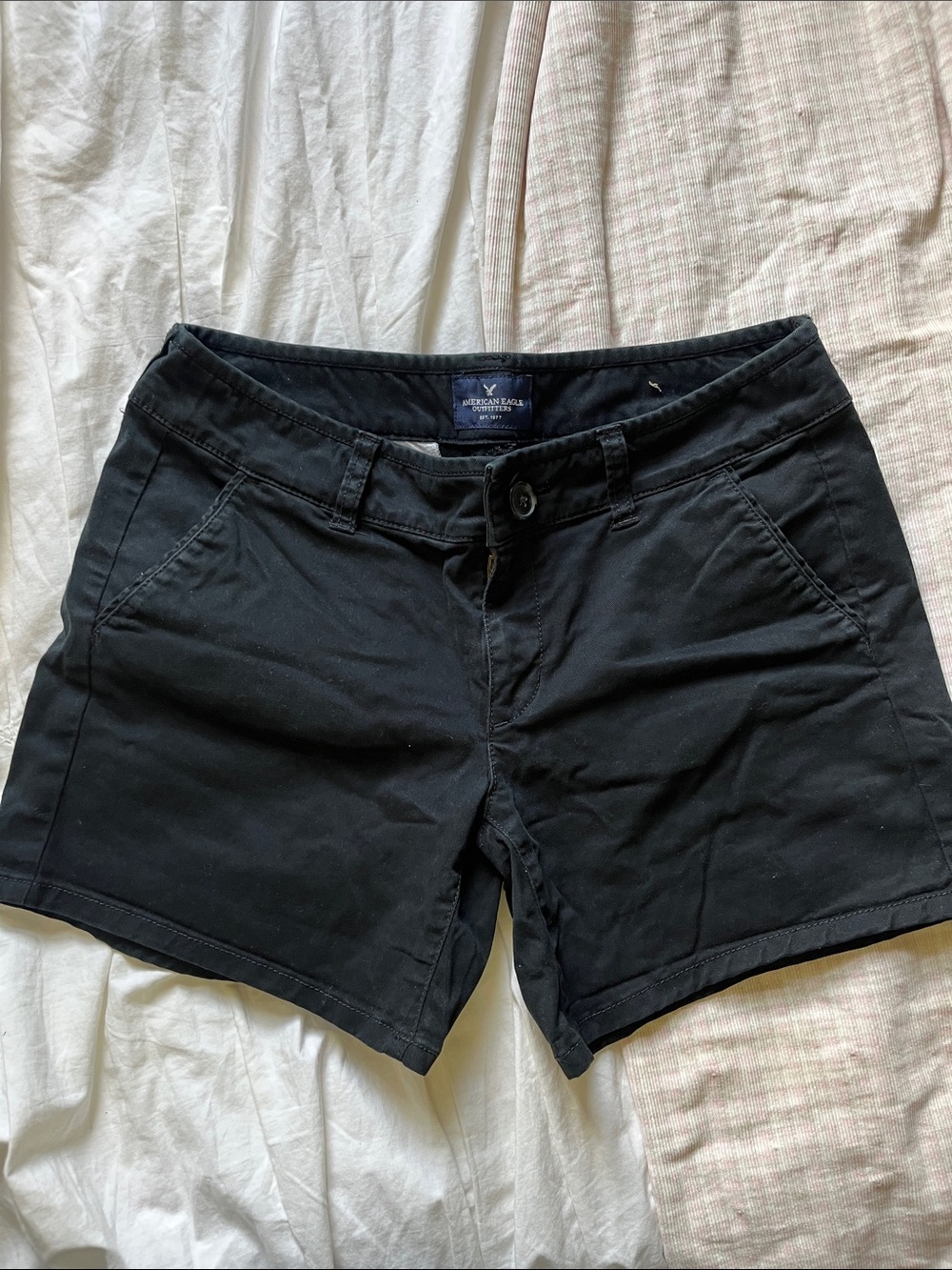 American Eagle Outfitters Black Women's Shorts - Casual Chino Style